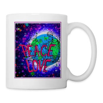 Psychedelischer Frieden und Liebe - Tasse - Weiß - Rechts