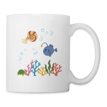 Nautilus Unterwasser Kinder Seeteufel Ozean - Tasse - Weiß - Rechts