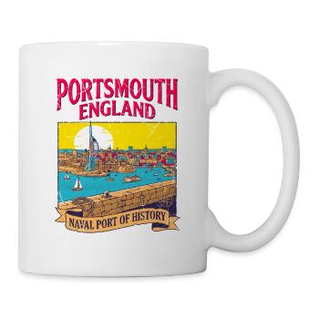 City Portsmouth England Naval Port Of History - Tasse - Weiß - Rechts
