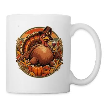 Thanksgiving Truthahn im Fresskoma - Tasse - Weiß - Rechts