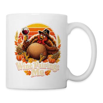 Thanksgiving Truthahn Weinpaarung - Tasse - Weiß - Rechts