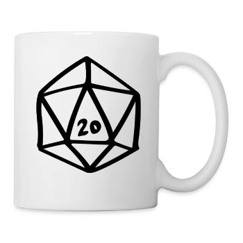 D20-Glyphe - Tasse - Weiß - Rechts