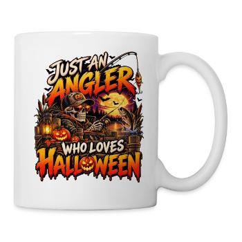Nur ein Angler der Halloween mag - Tasse - Weiß - Rechts