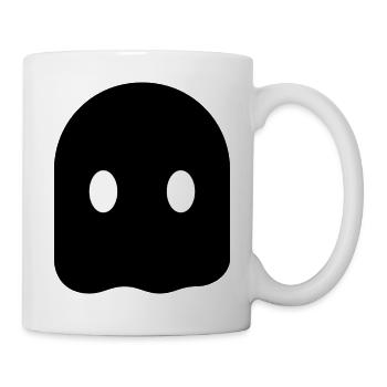 Minimal Ghost – Minimalistischer Geist Silhouette - Tasse - Weiß - Rechts