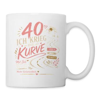 40 Geburtstag Frau Abenteuer Geschenk Humor - Tasse - Weiß - Rechts