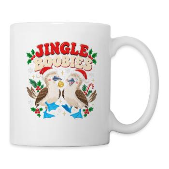 Jingle Boobies mit Weihnachts Glocken Weihnachten - Tasse - Weiß - Rechts