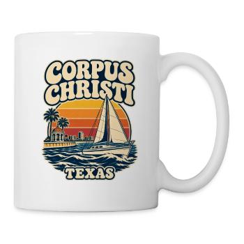 Texas Corpus Christi Segelboot Sunset - Tasse - Weiß - Rechts