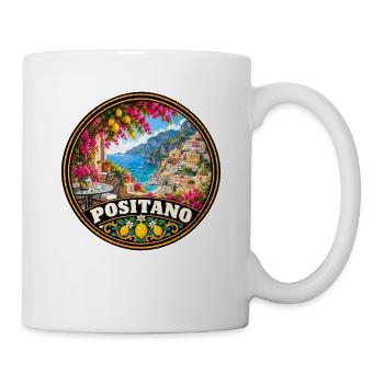Positano Italien Mittelmeer Küste Urlaub - Tasse - Weiß - Rechts
