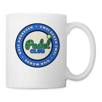Padel Club - Zwei gegen Zwei, vier Wände - Tasse - Weiß - Rechts