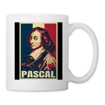 Blaise Pascal France Pop Art - Tasse - Weiß - Rechts