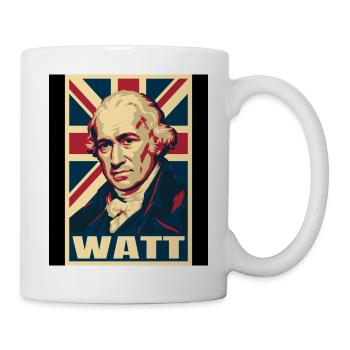James Watt UK Pop Art - Tasse - Weiß - Rechts