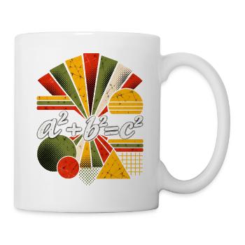 Satz des Pythagoras – Mathematische Wissenschaftsgleichung - Tasse - Weiß - Rechts