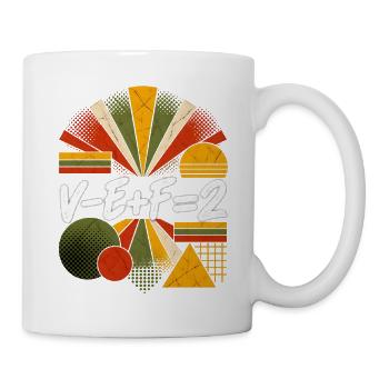 Eulers Formel für Polyeder – Mathematische Gleichung - Tasse - Weiß - Rechts