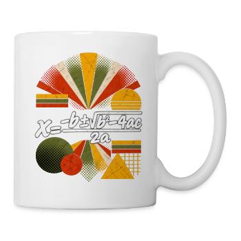 Quadratische Gleichung – Mathematische Naturwissenschaftsgleichung - Tasse - Weiß - Rechts
