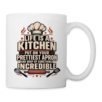 Inspirierende Kochküche Queen Souschef-Backe - Tasse - Weiß - Rechts