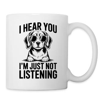 Beagle Spruch Hunde Lustiges Beagle Geschenk - Tasse - Weiß - Rechts