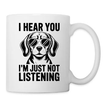 Beagle Spruch Hunde Lustiges Beagle Geschenk - Tasse - Weiß - Rechts