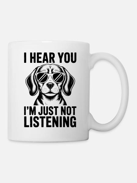Beagle Spruch Hunde Lustiges Beagle Geschenk - Tasse - Weiß