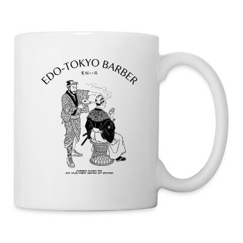 Edo Tokyo Barber Modern Style Samurai Hair Salon - Tasse - Weiß - Rechts