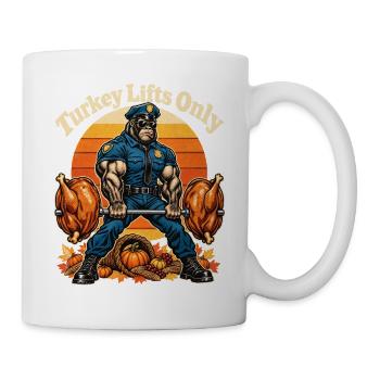 Thanksgiving Gorilla Turkey Lifts Only - Tasse - Weiß - Rechts