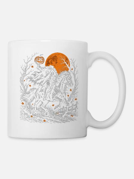 Der kopflose Reiter mit dem Kürbiskopf - Tasse - Weiß