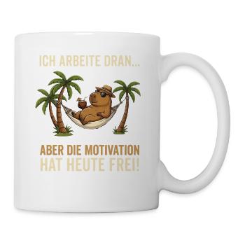 Capybara Entspannt lustiger Spruch  - Tasse - Weiß - Rechts