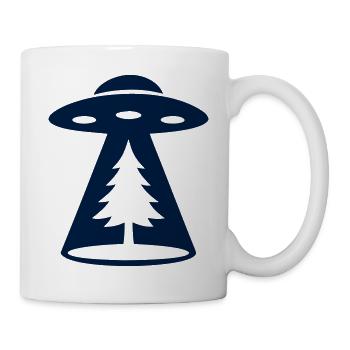 Ufo Entfuehrung Wald Icon - Tasse - Weiß - Rechts