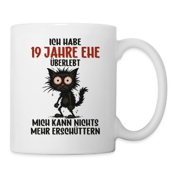 19. Hochzeitstag 19 Jahre verheiratet 19 Jahre Ehe - Tasse - Weiß - Rechts