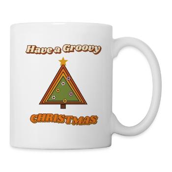 Hab einen coolen Retro-Weihnachtsbaum - Tasse - Weiß - Rechts