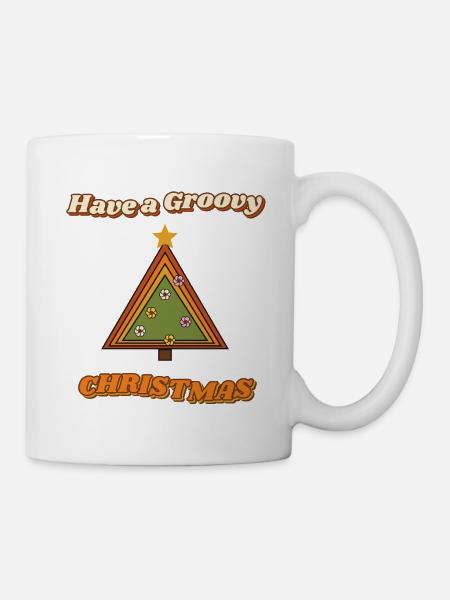 Hab einen coolen Retro-Weihnachtsbaum - Tasse - Weiß