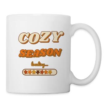 Gemütliche Jahreszeit lädt Retro Herbst - Tasse - Weiß - Rechts