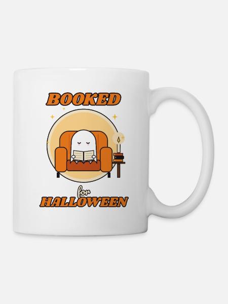 Gebucht für Halloween Reading Ghost - Tasse - Weiß