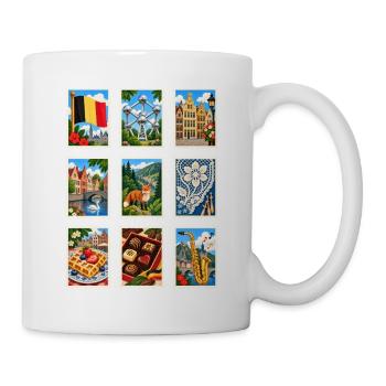 Belgien Briefmarken - Tasse - Weiß - Rechts