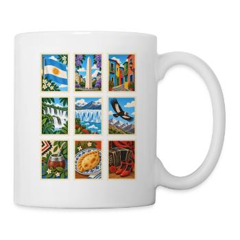 Argentinien Briefmarken - Tasse - Weiß - Rechts