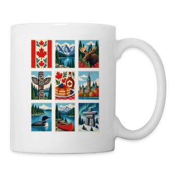 Kanada Briefmarken - Tasse - Weiß - Rechts