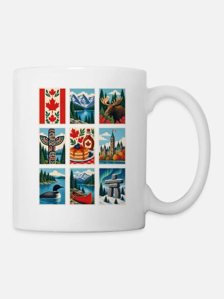 Kanada Briefmarken - Tasse - Weiß