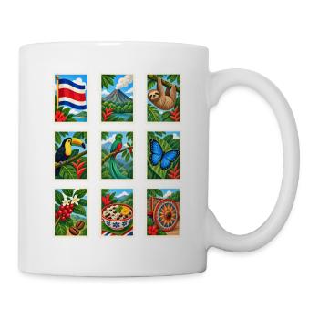 Costa Rica Briefmarken - Tasse - Weiß - Rechts