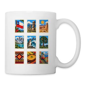Chile Briefmarken - Tasse - Weiß - Rechts