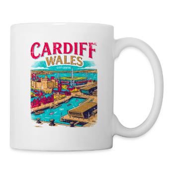 Cardiff Wales City Centre Bay Travel - Tasse - Weiß - Rechts