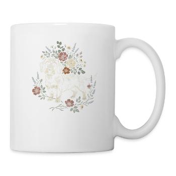 Dackel Welpe Blumenkranz Hundeliebe Porträt - Tasse - Weiß - Rechts