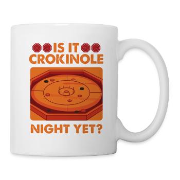 Crokinole Night Yet? Brettspiel Abend Crokinole - Tasse - Weiß - Rechts