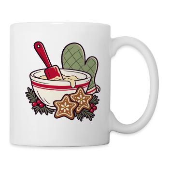 Kekszeit im Schüssel-Design - Tasse - Weiß - Rechts