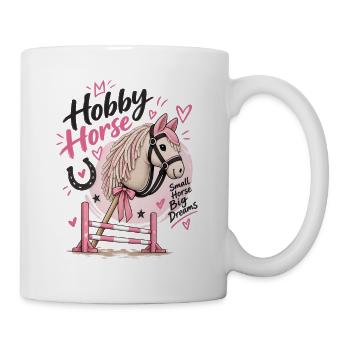 Steckenpferdeliebhaber – Kleines Pferd Große Träume lustig - Tasse - Weiß - Rechts