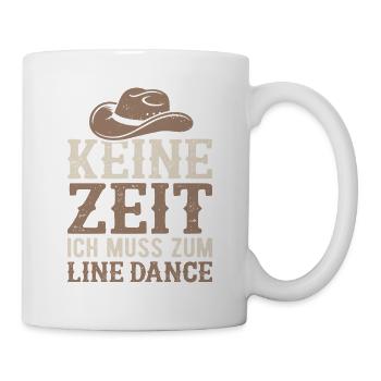 Line Dance Country Linedance Tanzen Cowboyhut - Tasse - Weiß - Rechts
