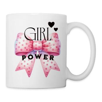 Girl Power - Schleife - Tasse - Weiß - Rechts