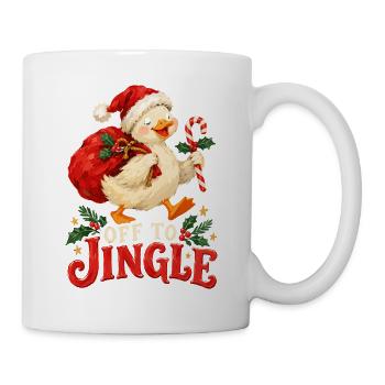 Jingle Duck Weihnachtsfreude - Tasse - Weiß - Rechts