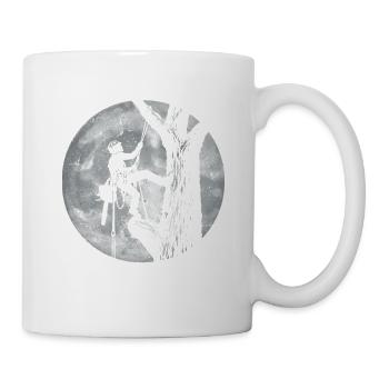 Arborist Moon – Baumpfleger, Baumpfleger, Baumschneider - Tasse - Weiß - Rechts