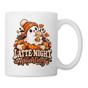 Kürbis Latte Nacht Spuk - Tasse - Weiß - Rechts