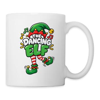 Tanzender Elf mit Musikmütze - Tasse - Weiß - Rechts