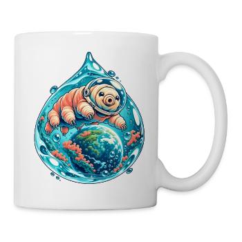 Kleine Tardigrade Kosmische Reise - Tasse - Weiß - Rechts